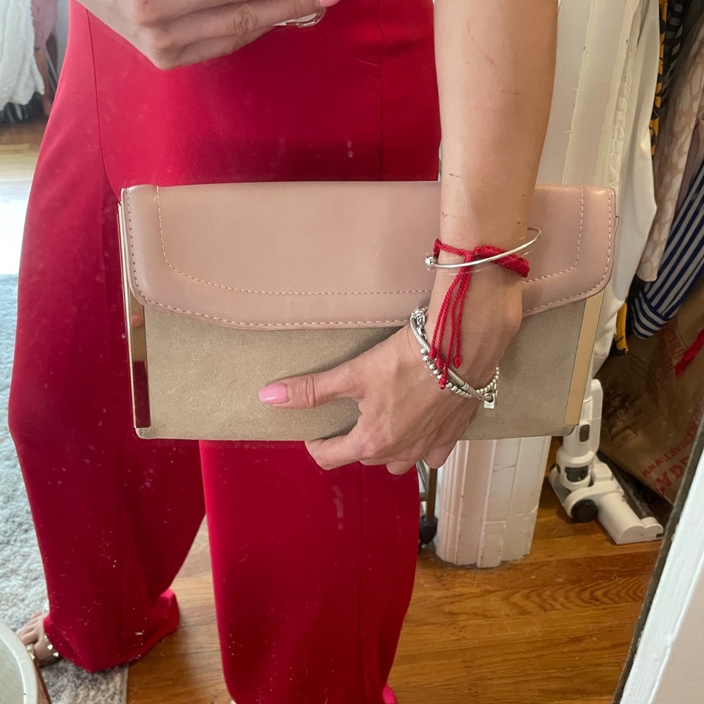 Pink/ Blush crossbody clutch